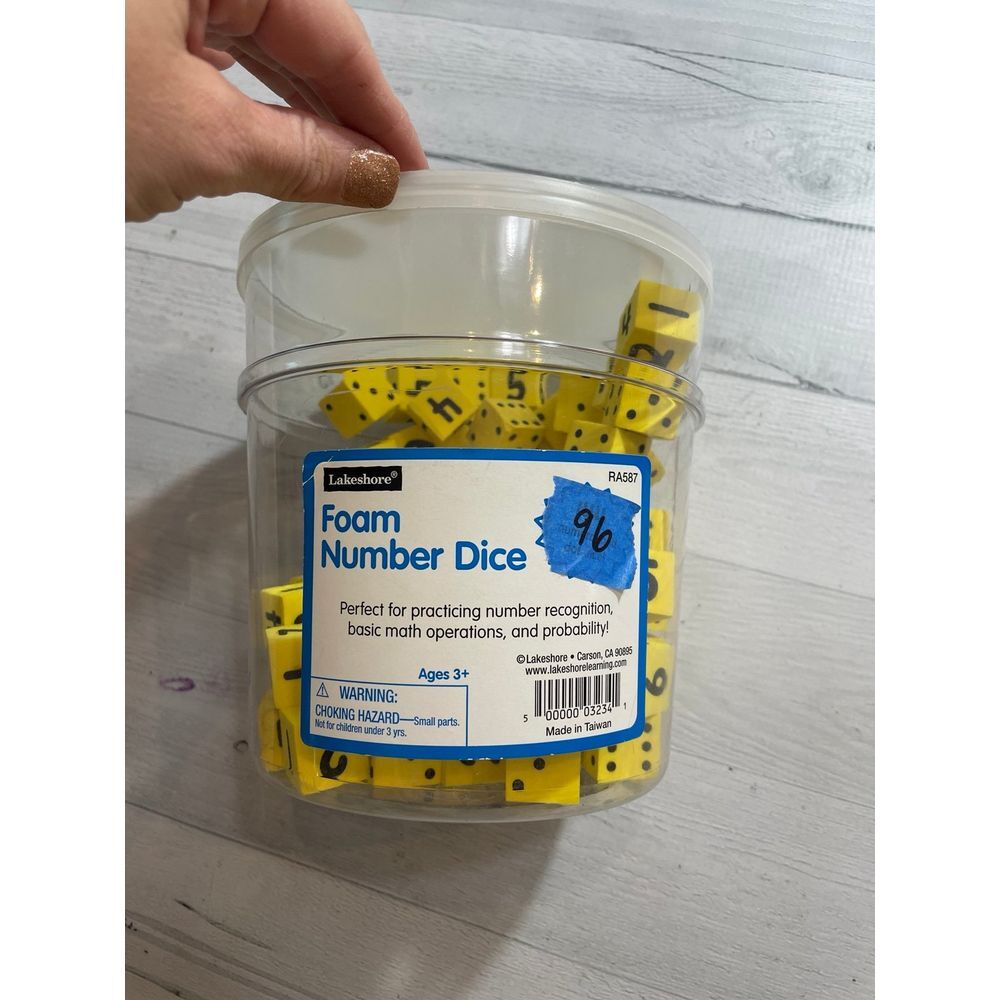 Lakeshore Learning foam number dice 96 total